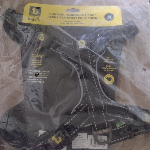 New Be One Breed Reflective Dog Heavy Duty Comfort Harness Size Med Black.(E2) - Picture 5 of 9